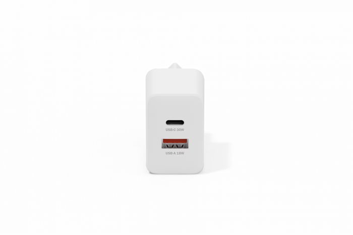 Зарядний пристрій DIGITUS GaN 1хUSB-C, 1хUSB-A, 30W