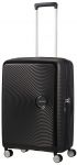 Валіза American Tourister, Soundbox, поліпропілен, середня, 67см, 71.5/81л, TSA, 4 колеса, EXP, чорний