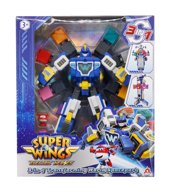 Ігровий набір Super Wings Transforming Всесвітній космодром 3в1
