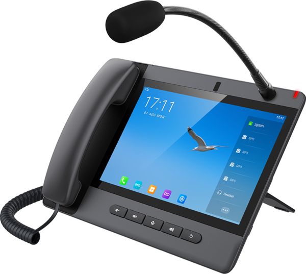 Телефон IP Fanvil A320i-Black 2xGE LAN, Wi-Fi, 20 SIP ліній, 116 DSS клавіш, BT5.0, Android 9.0, PoE, 10.1" кольоровий Touch Screen, камера 8Mp, мікрофон-гусак, чорний