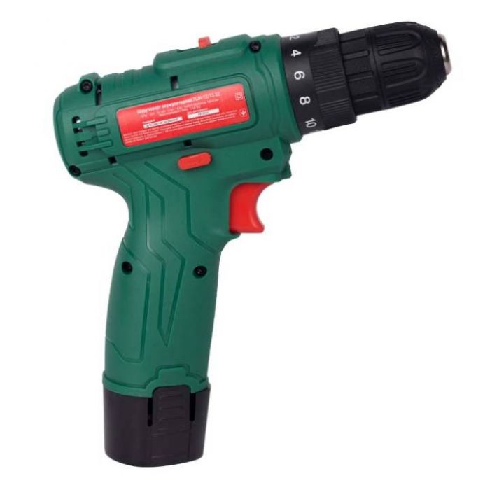 Шурупокрут-дриль акумуляторний Зеніт ЗША-12/15 S2 12В 2х1.5А·год 18Нм 350·1350об/хв 1кг кейс