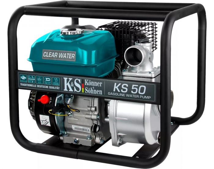 Мотопомпа бензинова Konner&Sohnen KS 50 для чистої води 500л/хв 7.0к.с 24кг