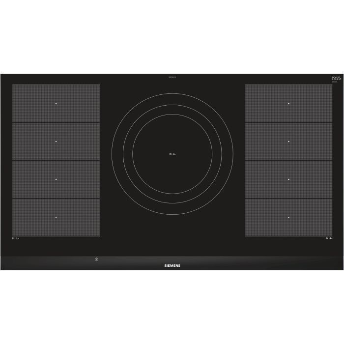 Варильна поверхня Siemens індукційна, 90см, 5 конфорок, 2 зони розширення, чорний