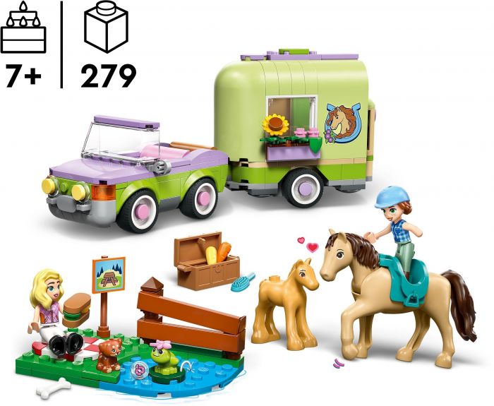 Конструктор LEGO Friends Причіп для коня й лошати