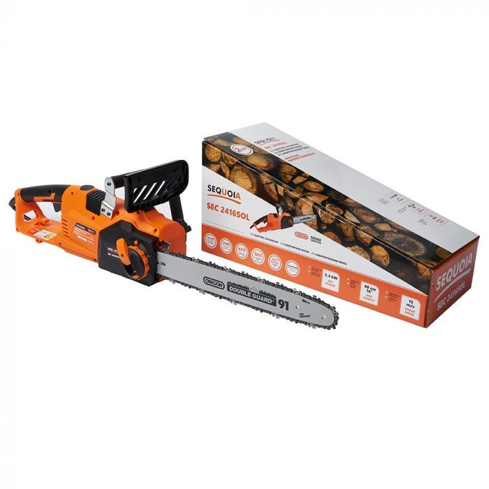 Пила ланцюгова мережева SEQUOIA SEC2416SOL 2.4кВт шина Oregon 40см 3/8' 1.3мм 5.3кг