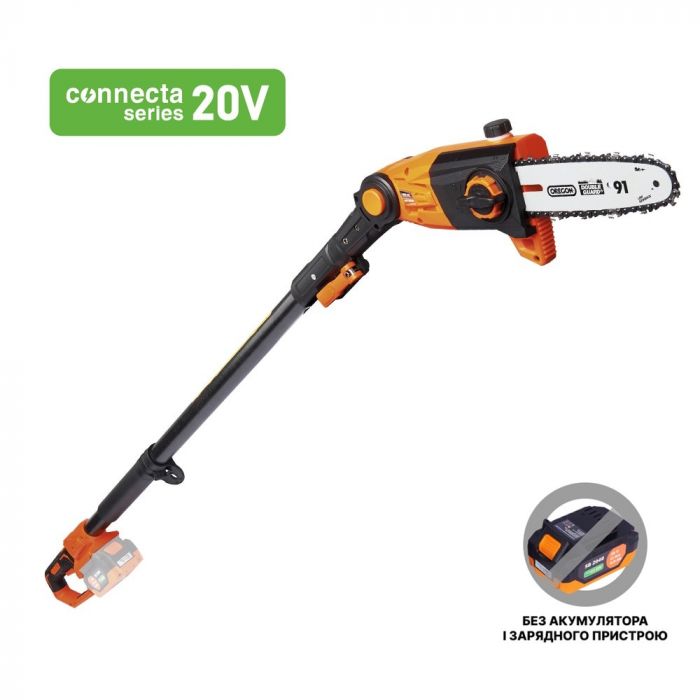 Висоторіз ланцюговий акумуляторний SEQUOIA SBPS2008TO 20В шина 20см Oregon 5м/с штанга 186-266см 3.6кг