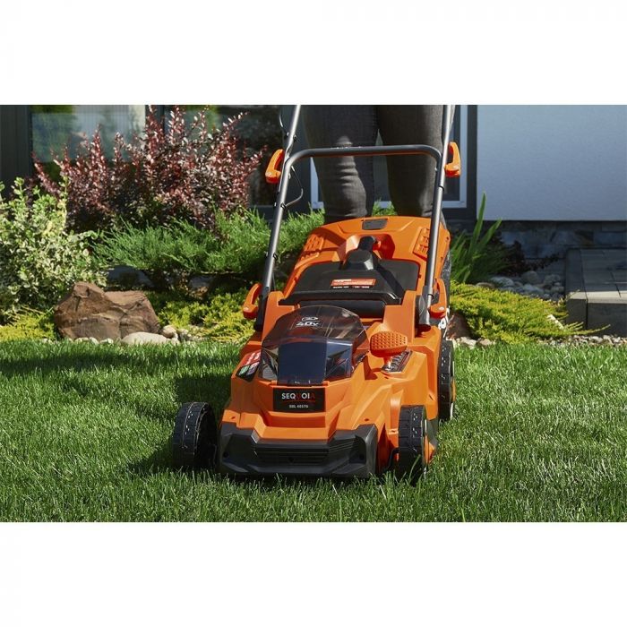 Газонокосарка акумуляторна SEQUOIA SBL4037B-E2W 40В(20В+20В) 37см 35л 25-75мм 11.65кг без АКБ та ЗП