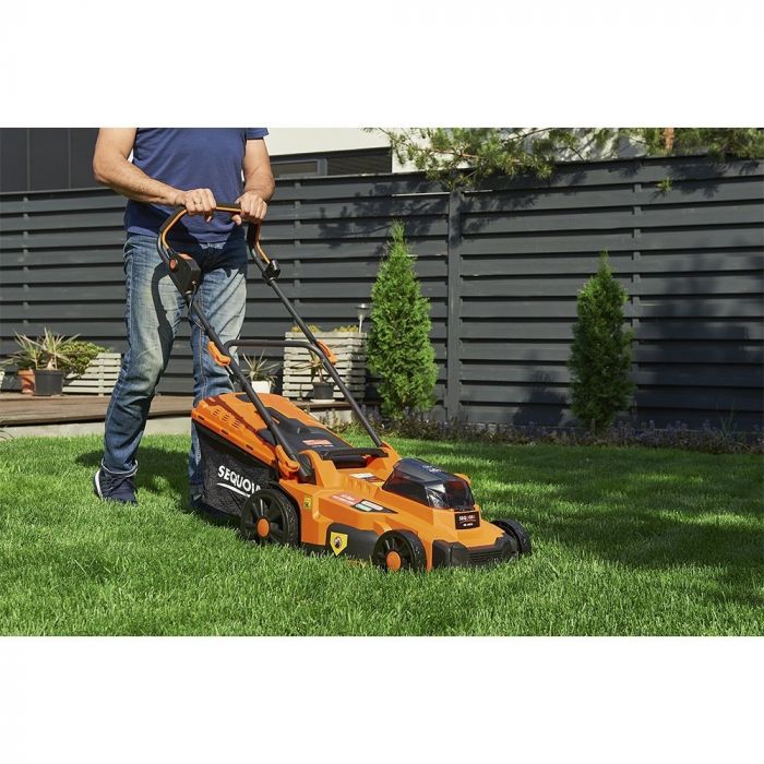 Газонокосарка акумуляторна SEQUOIA SBL4037B-E2W 40В(20В+20В) 37см 35л 25-75мм 11.65кг без АКБ та ЗП