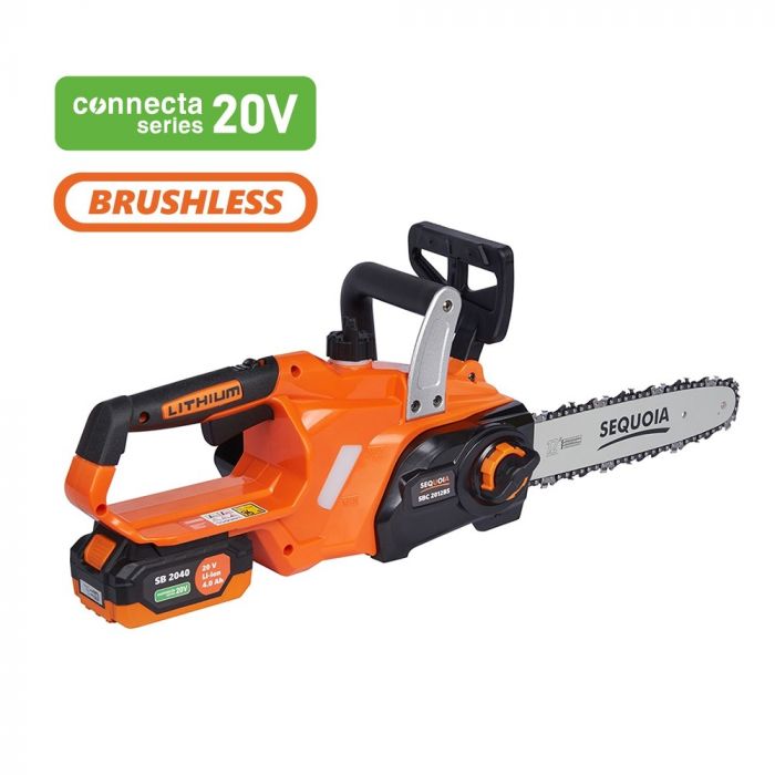 Пила ланцюгова акумуляторна SEQUOIA SBC2012BS-EV 20В акб 1х4.0А·год шина 30см 1/4" 6.0м/с ЗП 3.2кг