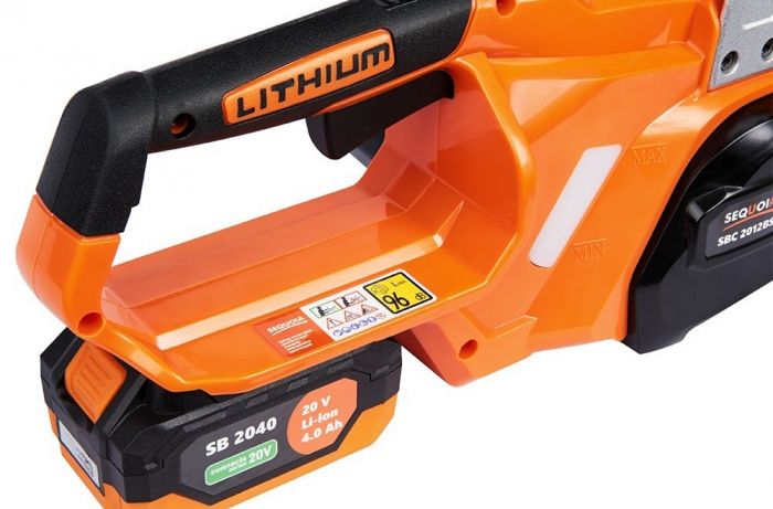 Пила ланцюгова акумуляторна SEQUOIA SBC2012BS-EV 20В акб 1х4.0А·год шина 30см 1/4" 6.0м/с ЗП 3.2кг
