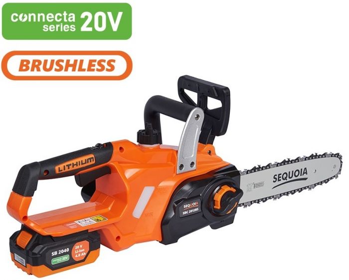 Пила ланцюгова акумуляторна SEQUOIA SBC2012BS-EV 20В акб 1х4.0А·год шина 30см 1/4" 6.0м/с ЗП 3.2кг