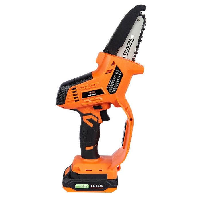Пила ланцюгова акумуляторна SEQUOIA SBC2004M-QV 20В акб 1х2.0А·год шина 12.7см 1/4" 7.0м/с ЗП 1.1кг