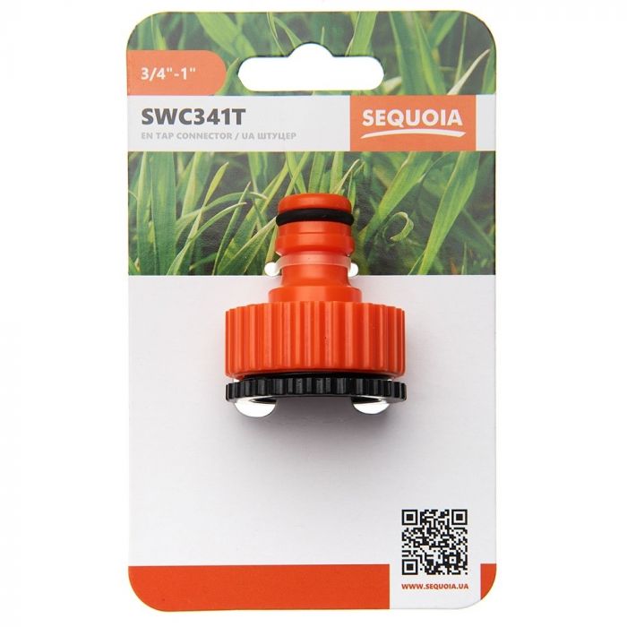 Конектор для шланга SEQUOIA SWC341T 3/4-1' з внутрішнім різьбленням пластик 0.02кг
