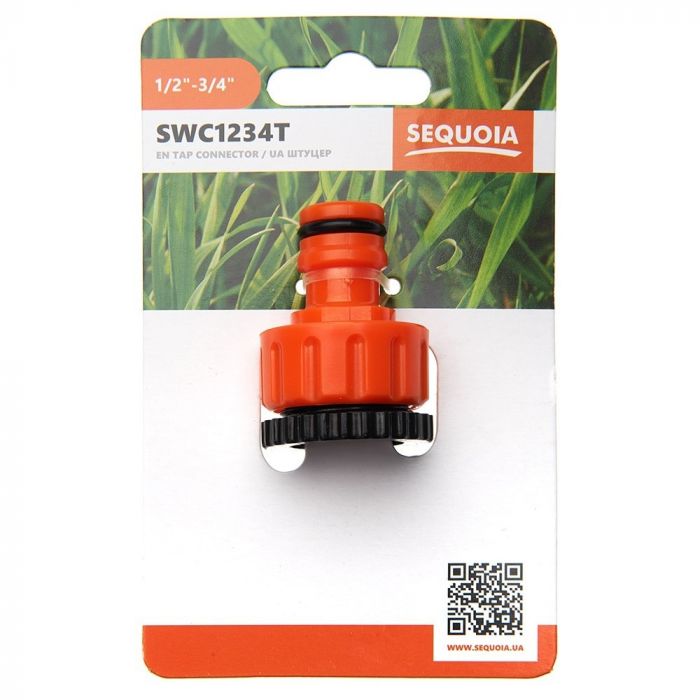Конектор для шланга SEQUOIA SWC1234T 1/2'-3/4' з внутрішнім різьбленням пластик 0.02кг