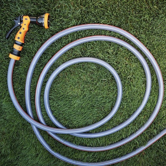 Зрошувач ручний SEQUOIA SWSKIT3 пістолетний пластик цинк 8 режимів регулювання напору води коннектор 2шт штуцер 0.3кг