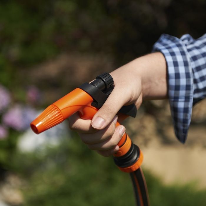 Зрошувач ручний SEQUOIA SWSKIT2 пістолетний пластик цинк 2 режими регулювання напору води коннектор 2шт штуцер 0.2кг