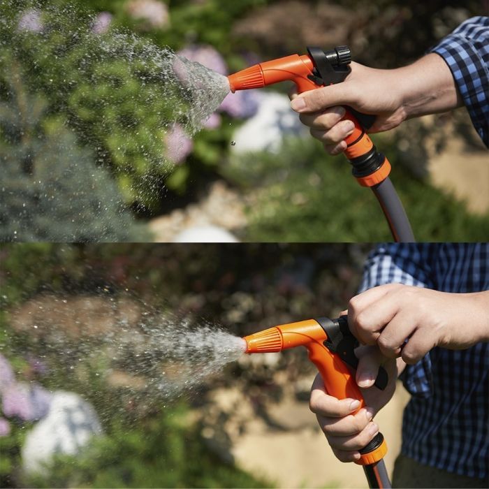 Зрошувач ручний SEQUOIA SWSKIT2 пістолетний пластик цинк 2 режими регулювання напору води коннектор 2шт штуцер 0.2кг