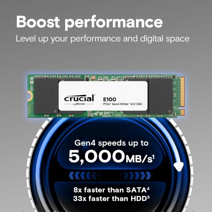 Накопичувач SSD Crucial M.2 1TB PCIe 4.0 E100