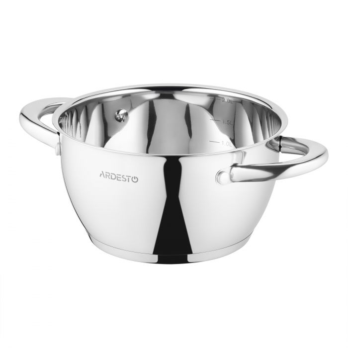Каструля зі скляною кришкою ARDESTO Gemini Lucca, 2.3л, нержавіюча сталь