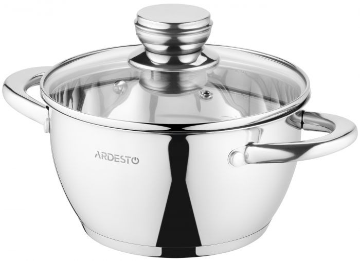 Каструля зі скляною кришкою ARDESTO Gemini Lucca, 2.3л, нержавіюча сталь
