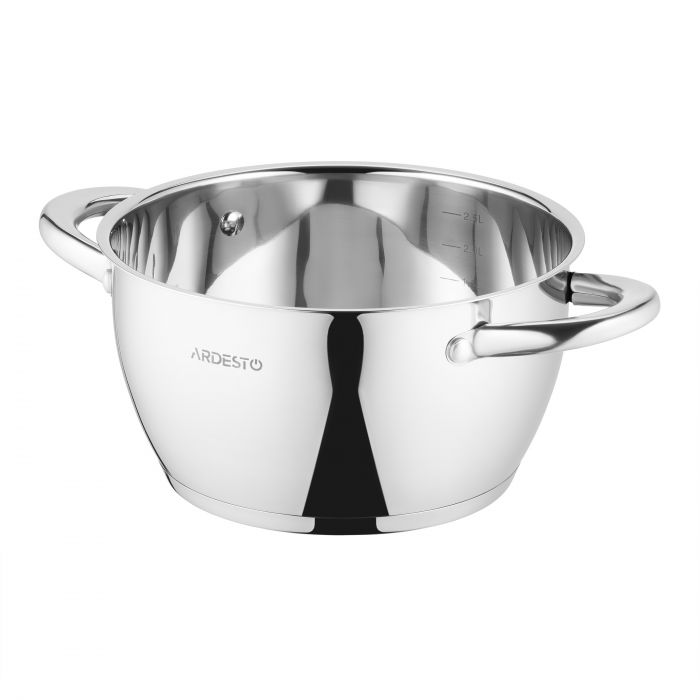 Каструля зі скляною кришкою ARDESTO Gemini Lucca, 3.2л, нержавіюча сталь