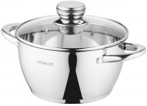 Каструля зі скляною кришкою ARDESTO Gemini Lucca, 3.2л, нержавіюча сталь