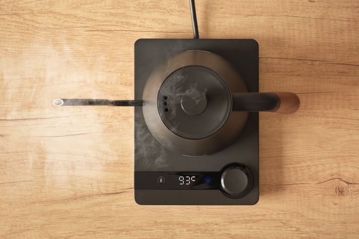 Електрочайник Sencor 0.6л, 5 темп.реж, підтримка температури, мех. управління, нержавіюча сталь, чорний