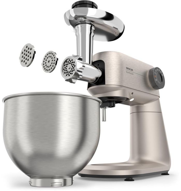 Кухонна машина Sencor Gordon, 1500Вт, чаша-метал, корпус-метал, насадок-20, метал