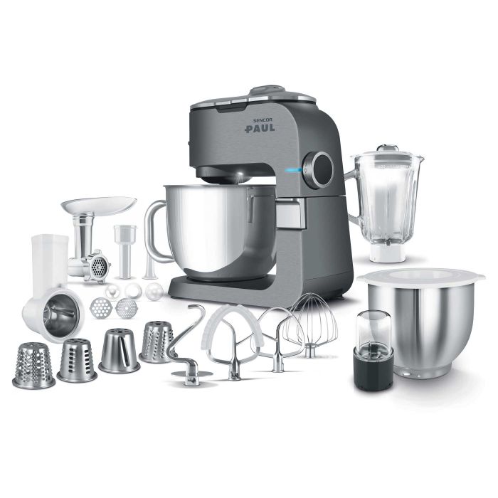 Кухонна машина Sencor Paul 1 1700Вт, чаша-метал, корпус-метал/пластик, насадок-20, метал