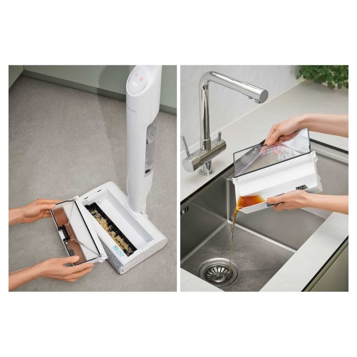 Пилосос Sencor безпровідний миючий, конт для води-0.4л, автон. робота до 40хв, вага-2.8кг, НЕРА, білий