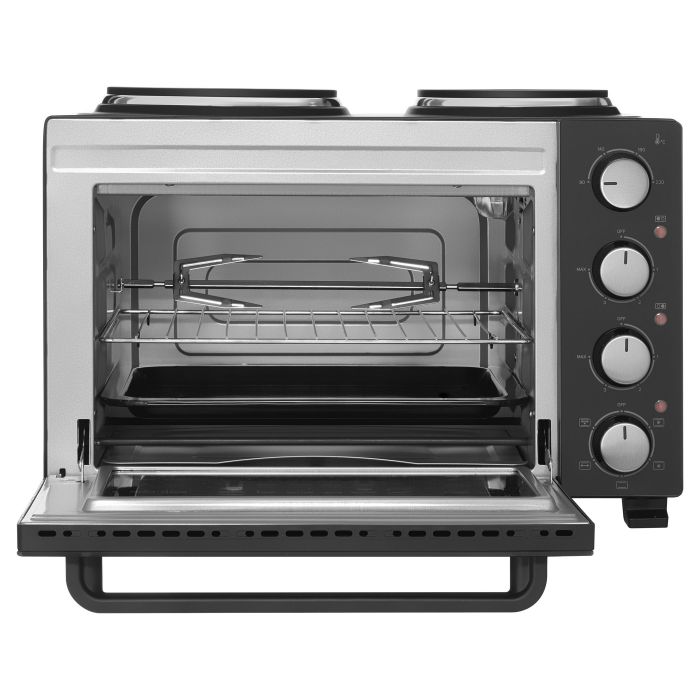 Піч електрична Sencor, 35л, 1500Вт, механіч., гриль, конвенція, 2 конф.зверху, підсвітка всередині, чорна