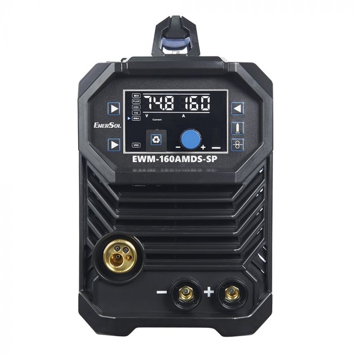 Зварювальний напівавтомат інверторний EnerSol EWM-160AMDS-SP (дріт до 1мм + електрод до 5мм) 20-160А 7.2кВт 160-260В 11.2кг