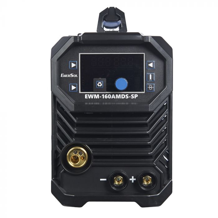 Зварювальний напівавтомат інверторний EnerSol EWM-160AMDS-SP (дріт до 1мм + електрод до 5мм) 20-160А 7.2кВт 160-260В 11.2кг