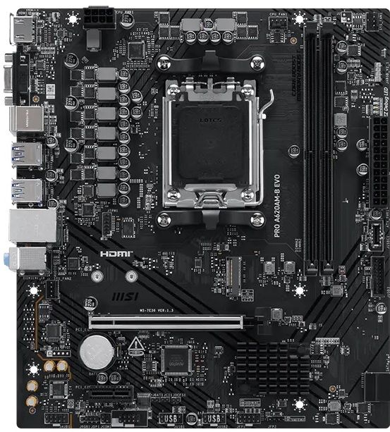 Материнcька плата MSI PRO A620AM-B EVO sAM5 A620 2xDDR5 M.2 HDMI D-Sub mATX