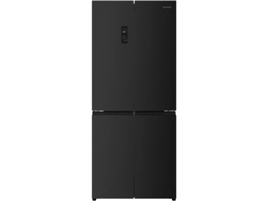 Холодильник SBS Gorenje, 190х65х80см, 4 двері, 286(149)л, А+, NoFrost+, Інвертор , Зона св-ті, Диспл, Чорний