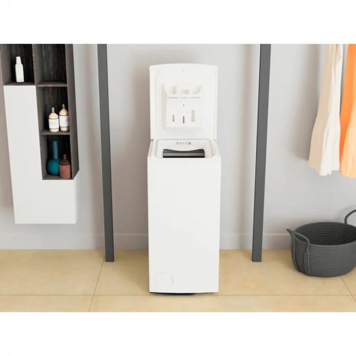 Пральна машина Whirlpool вертикальна, 6,5кг, 1200, С, 60см, дисплей, інвертор, білий