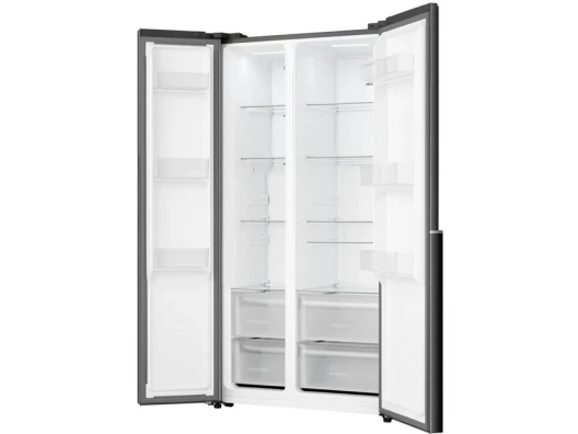 Холодильник SBS Gorenje, 179х62х92см, 2 двері, 345(186)л, А+, NF+, Інв., Зона св-ті, Зовн. Диспл, чорний