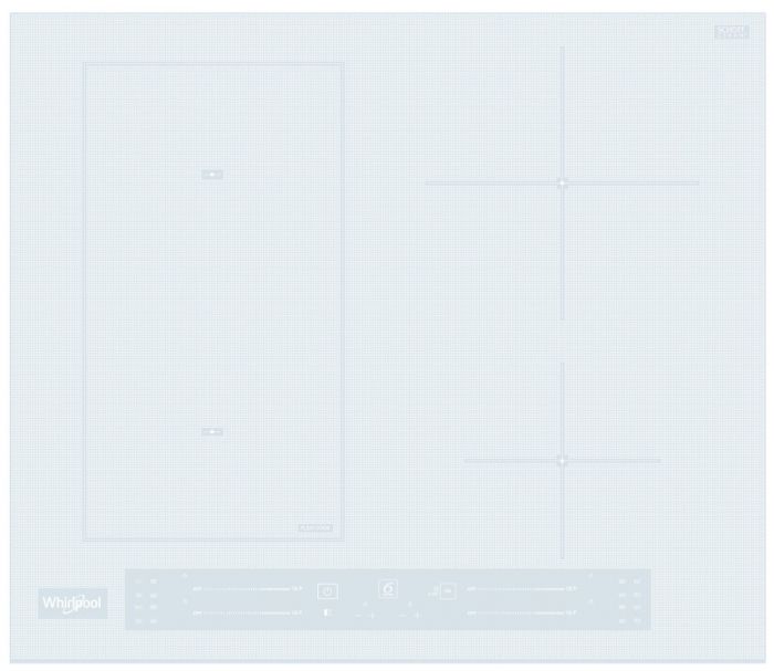 Варильна поверхня Whirlpool індукційна, 60см, розширена зона, білий