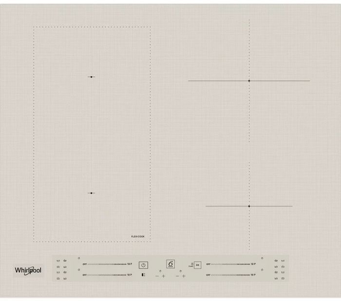 Варильна поверхня Whirlpool індукційна, 60см, розширена зона, бежевий