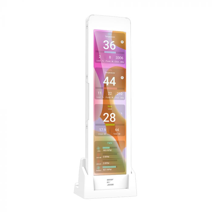 Дисплей зовнішній Zalman ZM-MF916, 269 x 70 x 15(В)мм, 60Hz, 1920 x 462, USB 9Pin, рамка біла