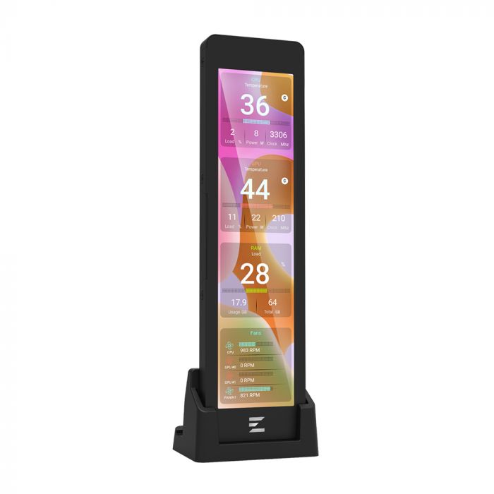 Дисплей зовнішній Zalman ZM-MF916, 269 x 70 x 15(В)мм, 60Hz, 1920 x 462, USB 9Pin, рамка чорна