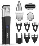 Набір для стрижки Babyliss Lithium Power, для бороди, вусів, голови, носа і тіла, акум., вібраційний мотор, насадок-10, сталь, чорний