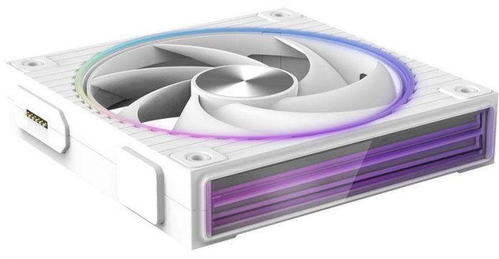 Корпусний вентилятор Zalman ZM-DF120R  ARGB,  120мм, 800-2300rpm, 4pin, PWM, 3pin+5VARGB, 34,5dBa, POGO pin, Magnetic,  Reversed, білий