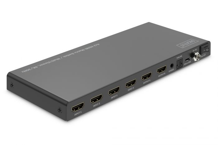 Перемикач DIGITUS 4x2 HDMI Matrix Switch / Multi-Viewer, 4K/30Hz