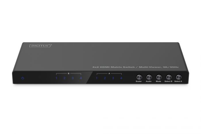 Перемикач DIGITUS 4x2 HDMI Matrix Switch / Multi-Viewer, 4K/30Hz
