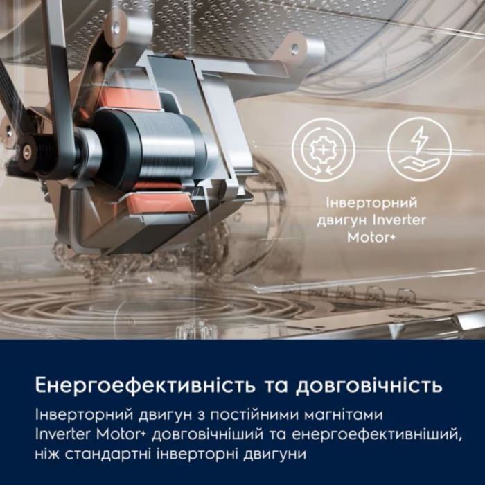 Пральна машина Electrolux фронтальна, 8кг, 1400, A, 58см, дисплей, пара, інвертор, білий