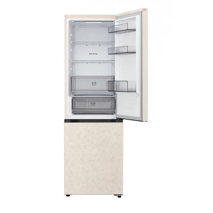 Холодильник LG з нижн. мороз., 186x60х68, холод.відд.-220л, мороз.відд.-113л, 2дв., E, NF, інв., диспл внутр., зона св-ті, бежевий