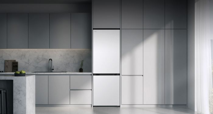 Холодильник LG з нижн. мороз., 186x60х68, холод.відд.-220л, мороз.відд.-113л, 2дв., E, NF, інв., диспл внутр., зона св-ті, білий