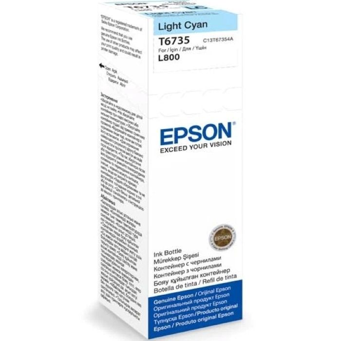 Контейнер з чорнилом Epson T6735 EcoTank L1800/L800/L800/L805/L810/L850 light cyan