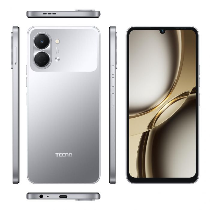 Смартфон TECNO Spark Go 3 (KN3) 6.75" 4/64ГБ, 2SIM, 5000мА•год, Titanium Grey